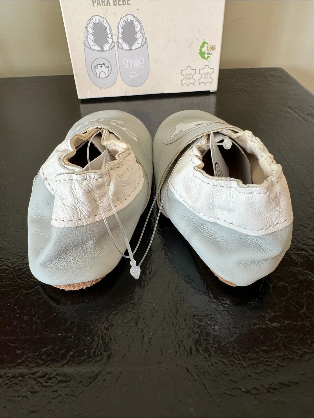 Lupilu Pure Collection Baby LEATHER CRIB SHOES NWT US sz 5/5.5, EUR sz 20/21